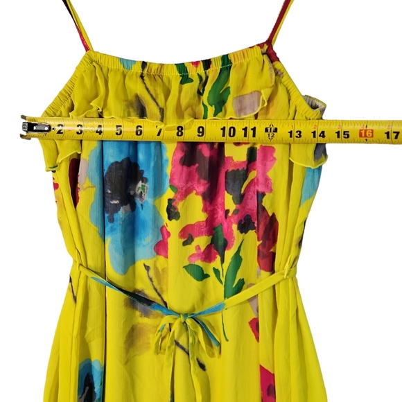 OLD NAVY Yellow Floral LONG SUNDRESS! Size Medium - Picture 5 of 9
